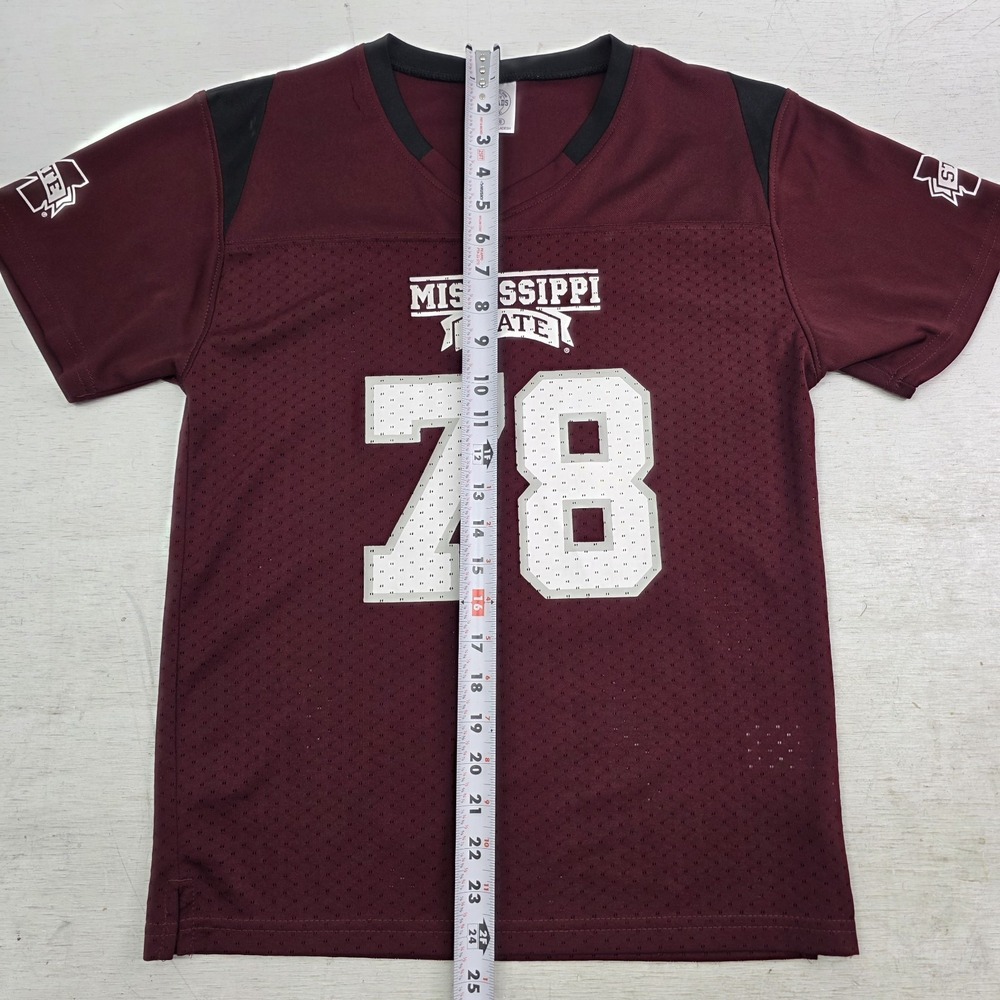 Mississippi State Bulldogs #78 Jersey Youth Boys M 8/10 Maroon Rivalry Threads - Picture 9 of 9